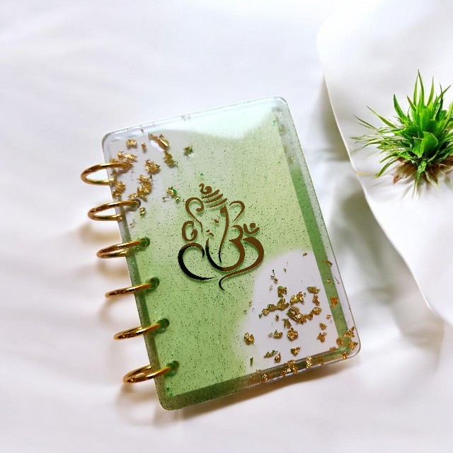 Splendid Green Ganesha A7 Resin Diary